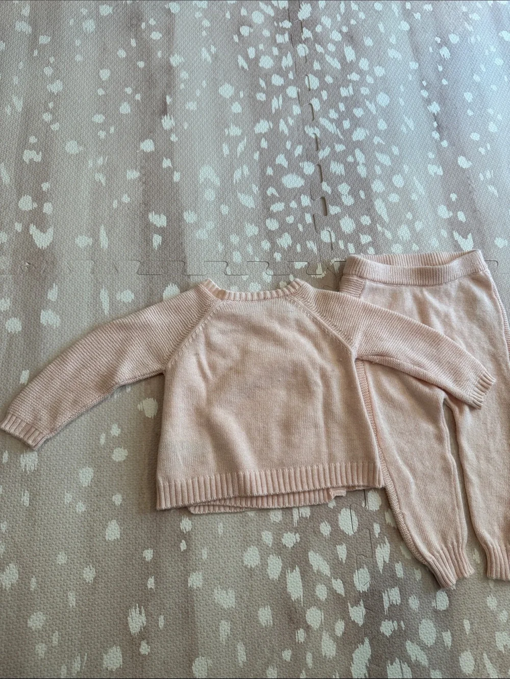 Splendid Baby Girl 2-Piece Blush Pink Sweater & Pants Set 6-9M Soft Knit